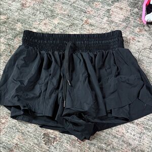 Black Women’s Athletic Ruffle Shorts